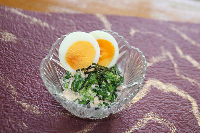 菜の花のツナマヨヨーグルト和え