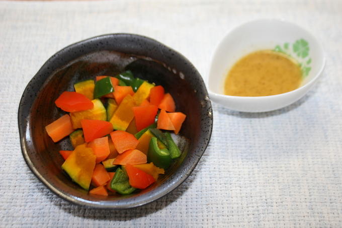 夏野菜サラダ 甘酒ドレッシング